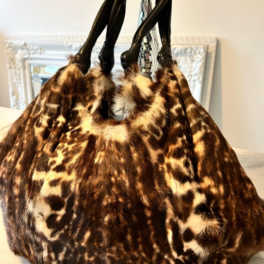 Elie Tahari Fur Tote Handbag